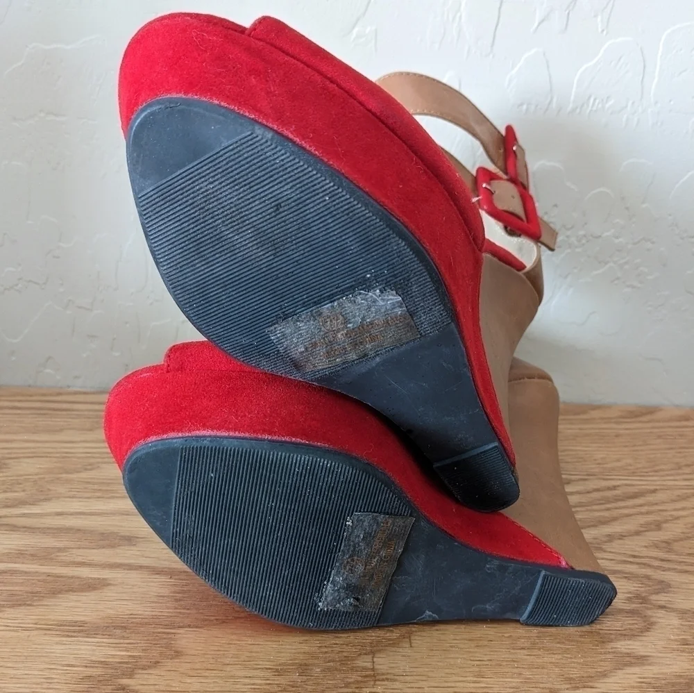 Liliana Suede and Leather Platform Wedges